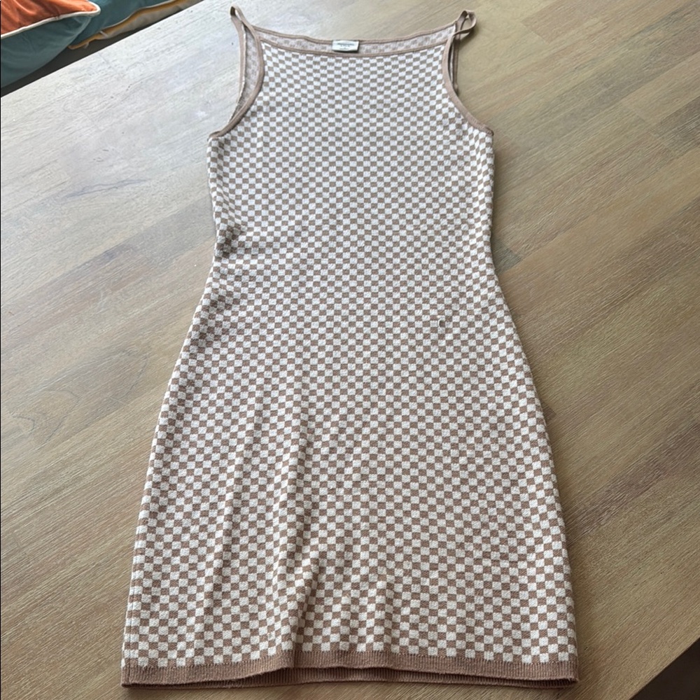 Abercrombie & Fitch Black and White Halter Bodycon Mini Dress